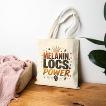 Load image into Gallery viewer, Melanin Locs Power Canvas Tote