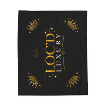 Load image into Gallery viewer, Luxurious 'Loc'd Luxury' Velveteen Plush Blanket