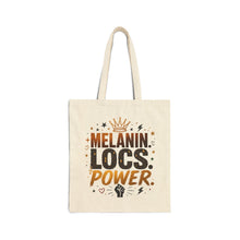 Load image into Gallery viewer, Melanin Locs Power Canvas Tote
